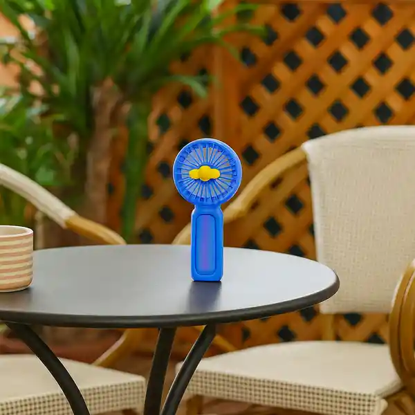 Ventilador de Mano Plegable Serie Tornasol Azul Miniso