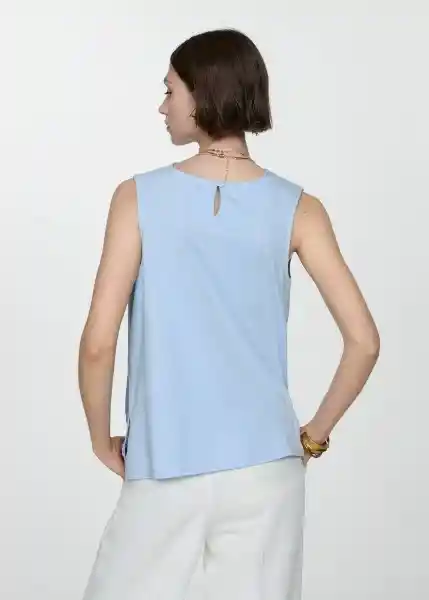 Top Farfa Celeste Talla Xs Mujer Mango