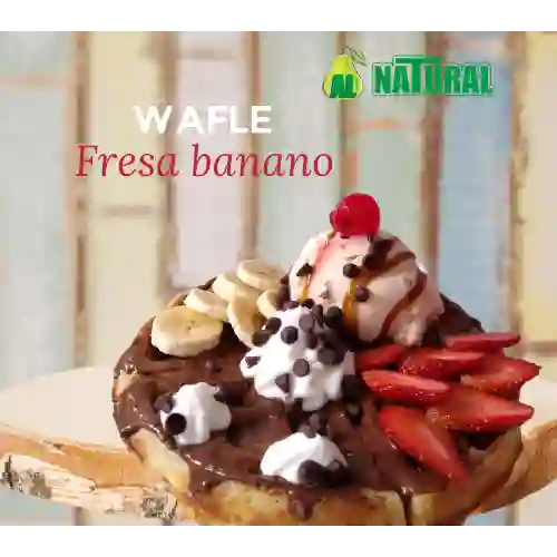 Waffle Fresa Banano