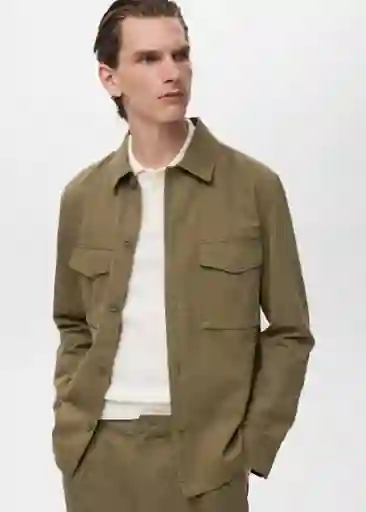 Chaqueta Alicudi Khaki Talla S Hombre Mango