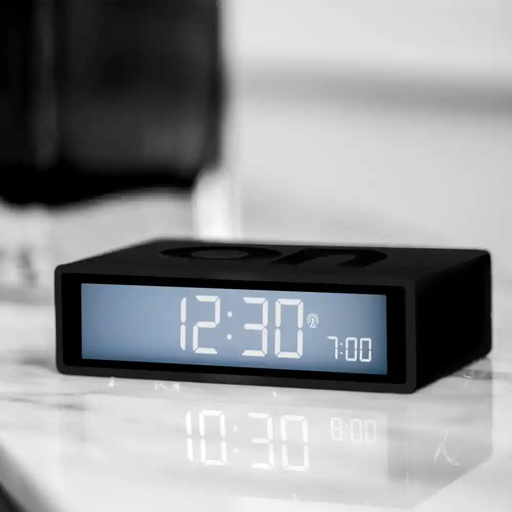 Inkanta Reloj Despertador Flip Negro