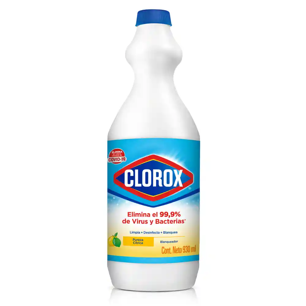 Blanqueador Clorox Pureza Cítrica Botella 930 ml