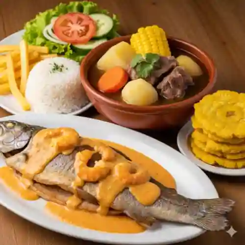 Trucha en Salsa de Camarones