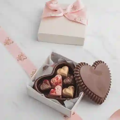 Chocolate en Forma de Cofre Corazón