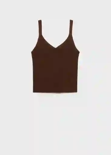 Top Kling Marrón Talla M Mujer Mango