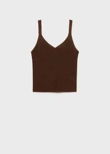 Top Kling Marrón Talla M Mujer Mango