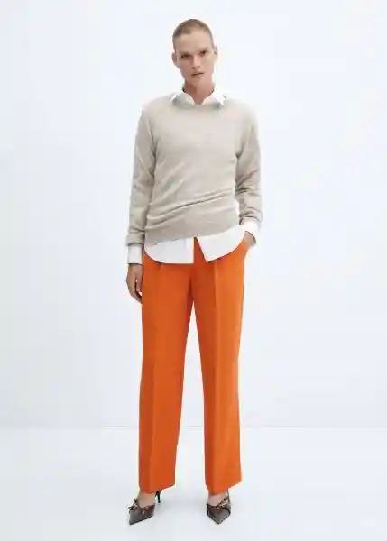 Pantalón Calder Caldero Talla 42 Mujer Mango