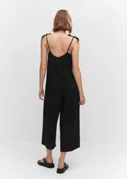 Enterizo Mono Tarifa Negro Talla L Mujer Mango