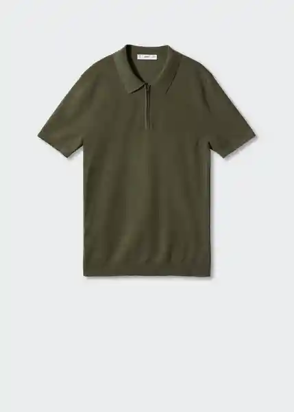 Camisa Polo Charles Khaki Talla M Hombre Mango