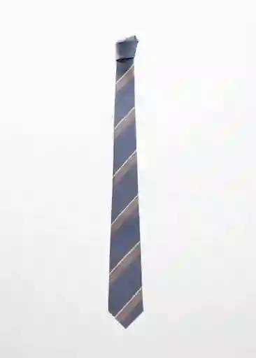 Corbata Stripes 7 Índigo Talla 99 Hombre Mango