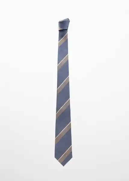 Corbata Stripes 7 Índigo Talla 99 Hombre Mango