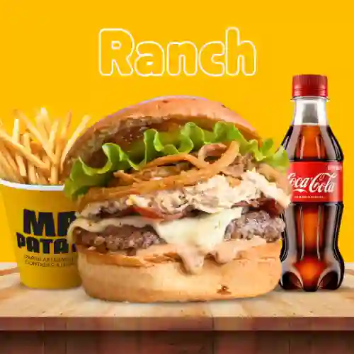 Burger Ranch + Papas + Gaseosa