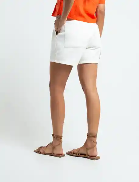 Short Nabila Mujer Crudo Marfil Claro Talla 8 - 459E305 Naf Naf