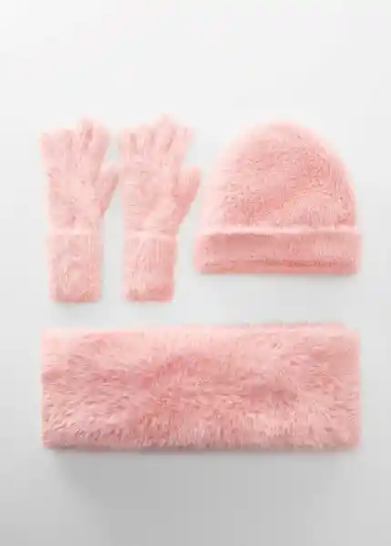 Gorro Fluffy Rosa Pastel Talla 99 Mujer Mango