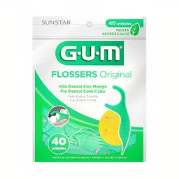 Gum Hilo Dental con Mango Flossers Multiple Action Menta Refrescante
