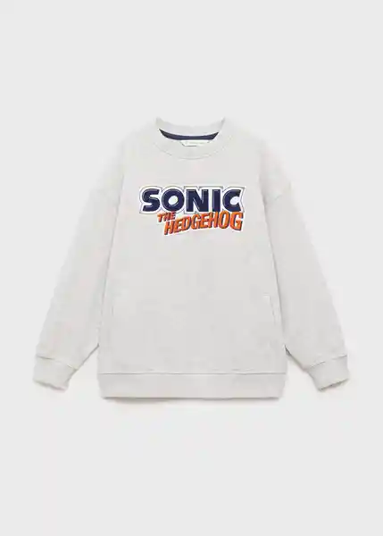 Buzo Sudadera Sonicthe Gris Medio Vigore Talla 06 Niño Mango