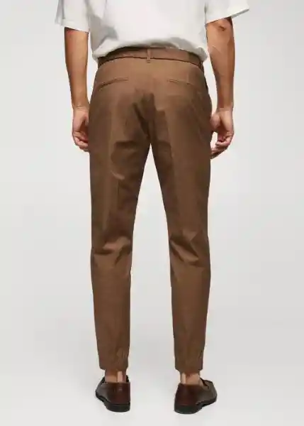 Pantalón Trevi Tabaco Talla 46 Hombre Mango