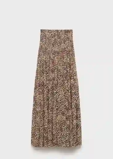 Falda Laure Marrón Talla M Mujer Mango