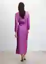 Vestido Fresno Morado Talla 27 Mujer Mango