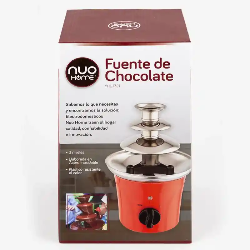 Nuo Home Fuente Chocolatera 3 Niveles Roja YGL-1721