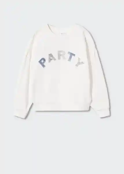 Sudadera Party Offwhite Talla 14 Niñas Mango