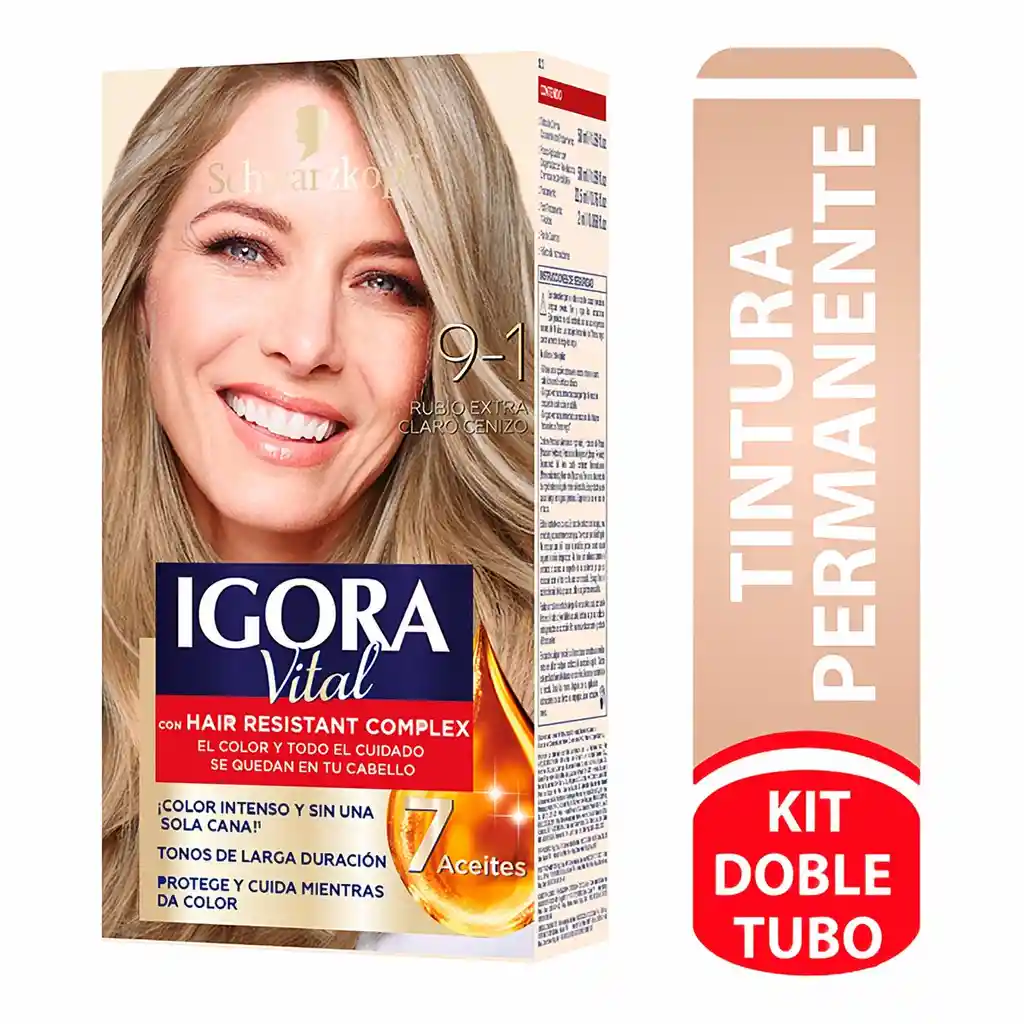 Igora Vital Tinte Rubio Extra Claro Cenizo dt 9.1