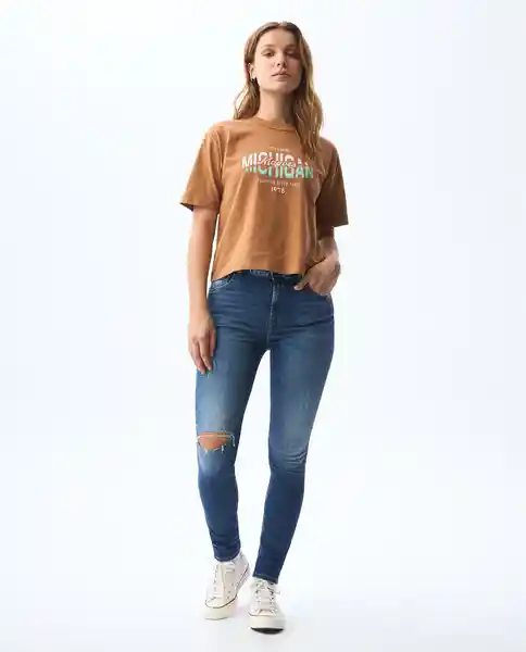 Camiseta Mujer Café Talla L 601G001_CAF171330 Americanino