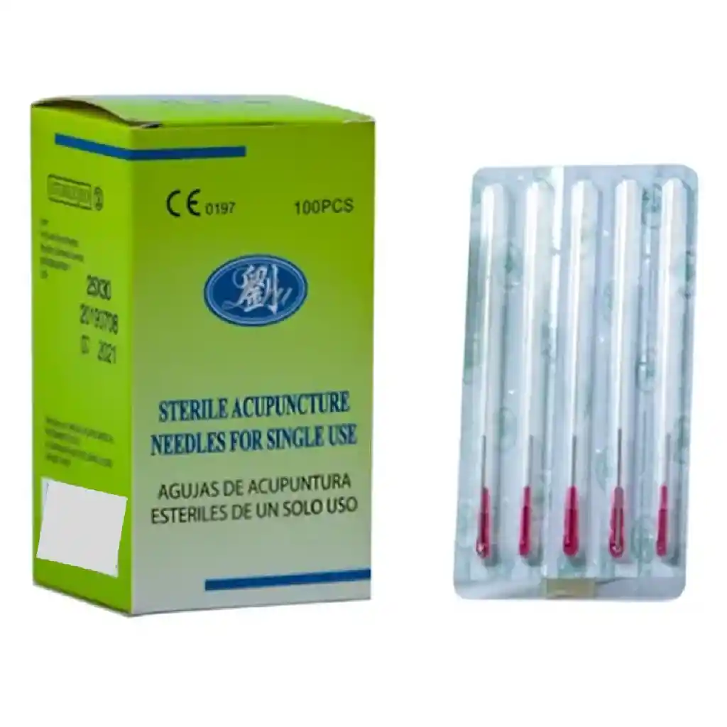 Aguja de Acupuntura Mango 0.22 Mm X 100 Und