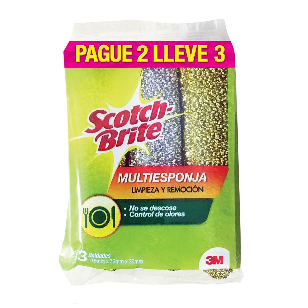 Scotch Brite Multiesponja Limpieza Y Remocion 3 und