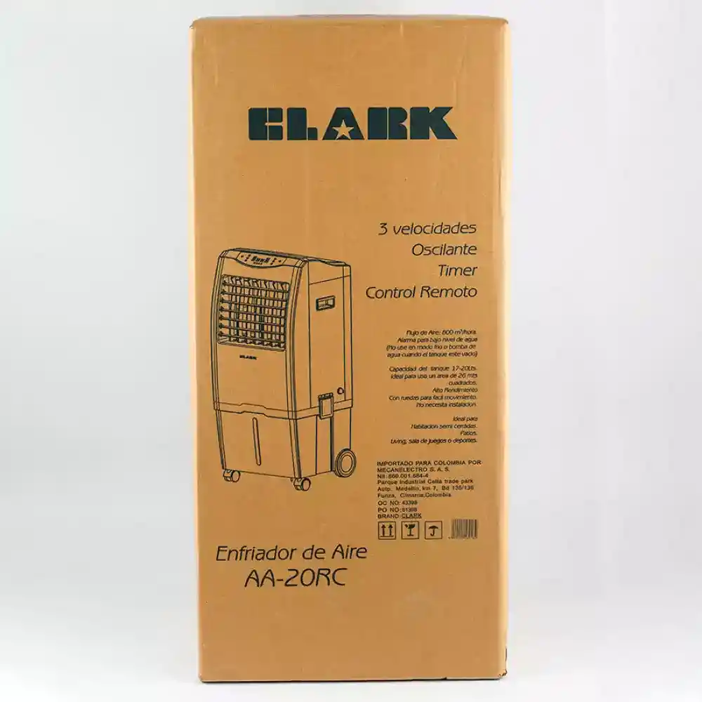 Clark Enfriador Control Remoto 120V Aa20Rc