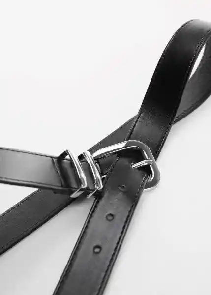 Cinturón Bella Negro Talla M Mujer Mango