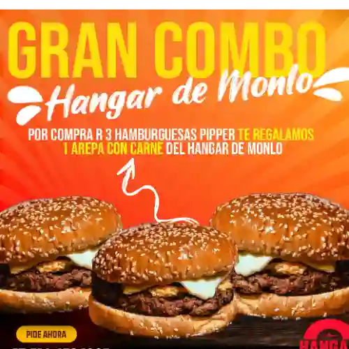 Combo Familiar,,,, Gratis Arepa Burger