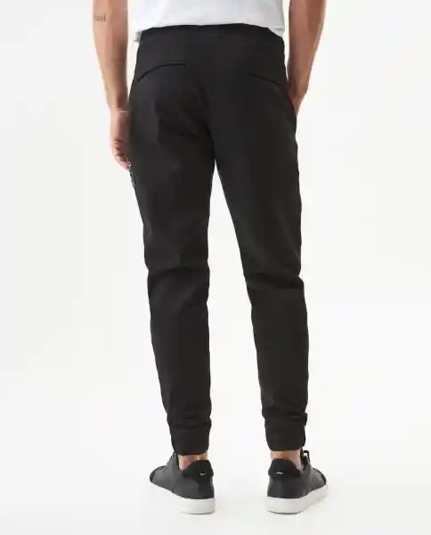 Pantalón Racing Sweat Masculino Negro Sombrio Talla 36 Chevignon