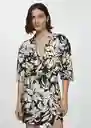 Vestido Ecuador Negro Talla L Mujer Mango