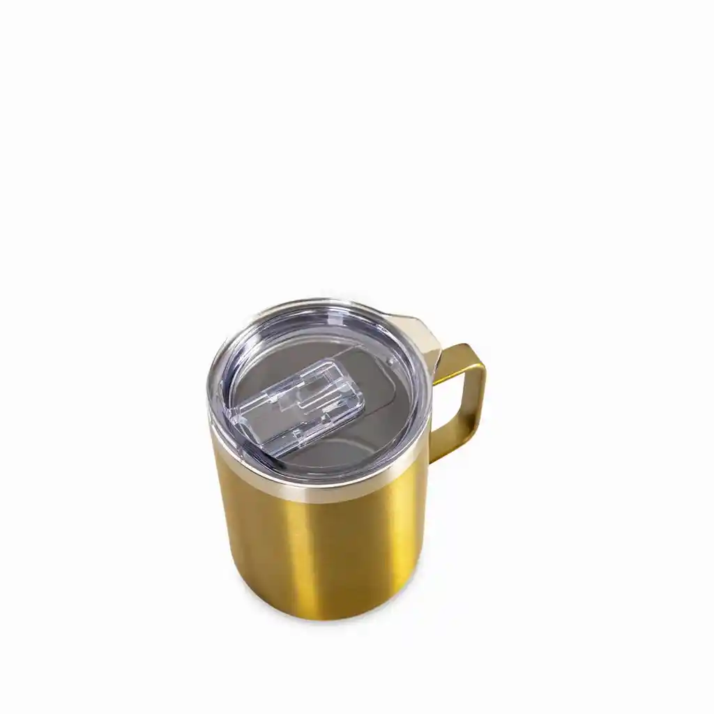 Mug Doble Pared en Acero Dorado Ambiente Gourmet