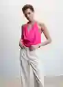 Blusa Lemon Fucsia Talla L Mujer Mango