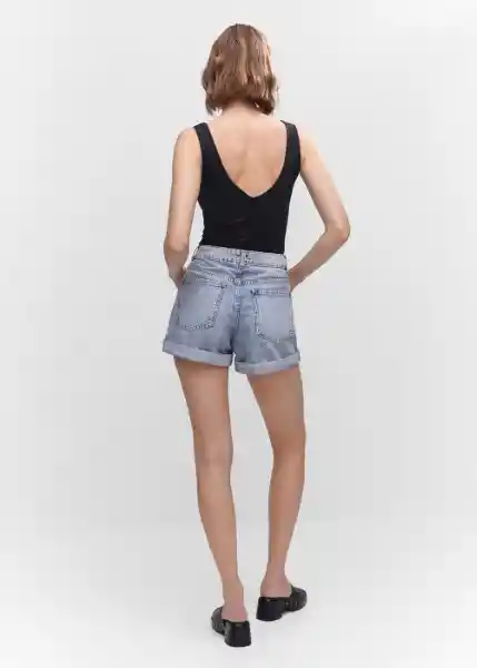 Short Mom80 Tejano Medio Talla 48 Mujer Mango