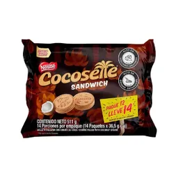 Galleta Cocosette Sándwich Rellenas Con Crema de Coco 50 g