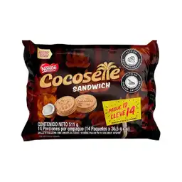 Galleta Cocosette Sándwich Rellenas Con Crema de Coco 50 g