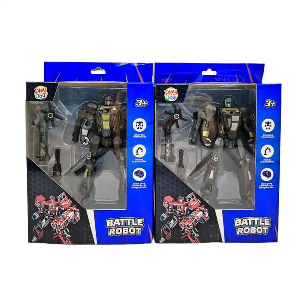 Figura Accion Battle Robot Play And Joy