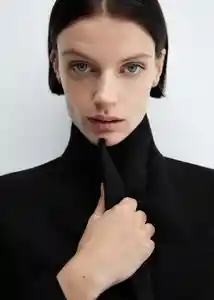 Abrigo Dali Negro Talla 26 Mujer Mango