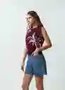 Camisa Tejido Mujer Rojo Syrah Ultra Oscuro Talla M 582G051 Naf Naf