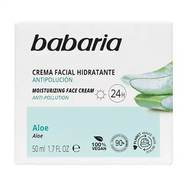 Babaria Crema Facial Hidratante 24 Horas Aloe