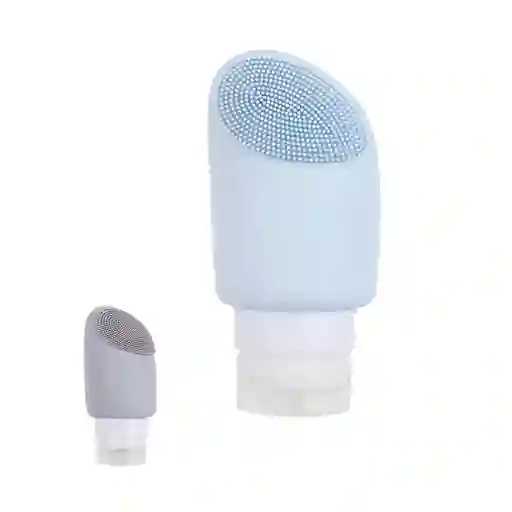 Botella Con Cepillo Facial Serie Macaron Azul y Gris Miniso