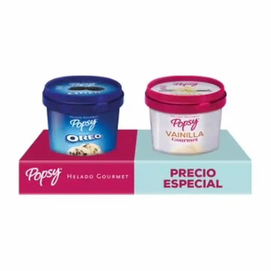 Popsy Helado Oreo + Helado Frutos