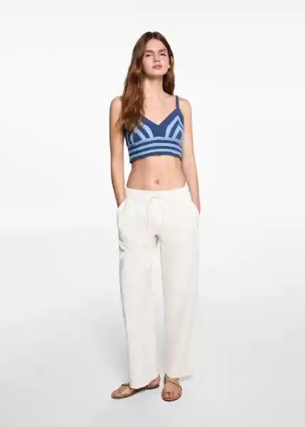 Pantalón Comfy Off-White Talla 23 Teen Niña Mango