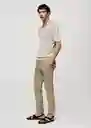 Pantalón Barna Khaki Talla 48 Hombre Mango