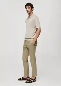 Pantalón Barna Khaki Talla 48 Hombre Mango