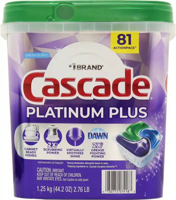 Cascade Detergente Platinum Plus Lavavajillas Actionpacs