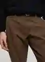 Pantalón Prato Marrón Talla 38 Hombre Mango